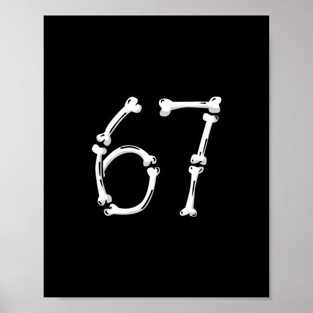 Poster Halloween Number 6 7 Bones Skeleton Costume  (Frente)