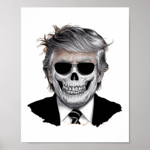 Poster Halloween Orange Trump American Horru Party Costu