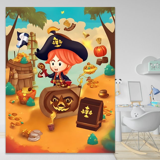 Poster Halloween Pirate Treasure Hunt AI Generalizado (Criador carregado)