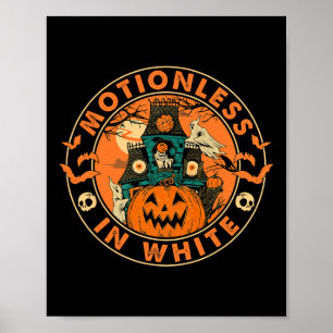Poster Halloween Pumpkin Assustador Moções De Branco