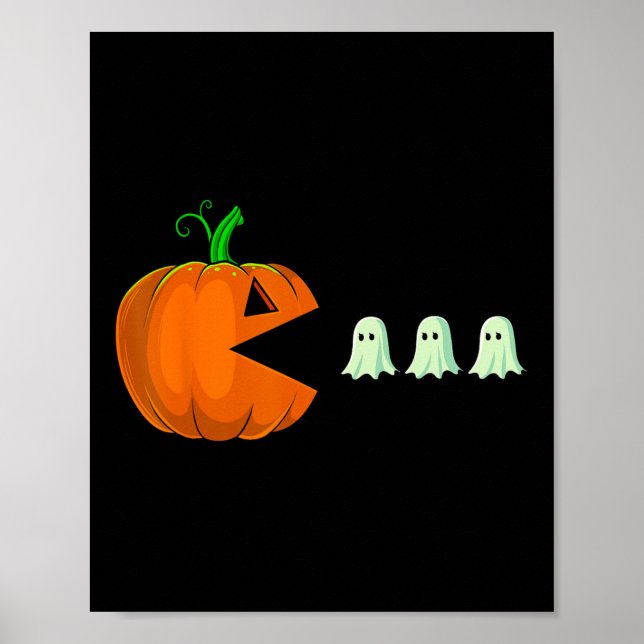 Poster Halloween Pumpkin Diversão Fantasmas Meninos Homen (Frente)