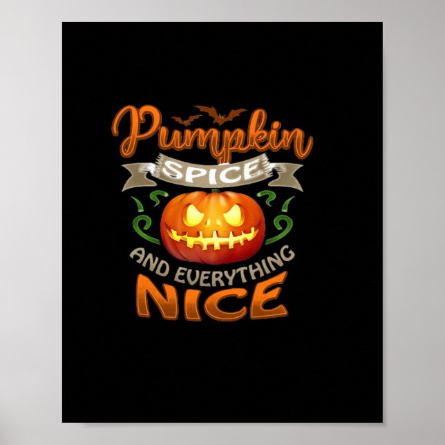Poster Halloween Pumpkin Spice All Nice Jack-O'-La (Frente)