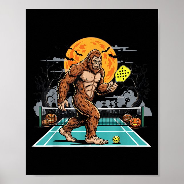 Poster Halloween Sasquatch Ckleball Bigfoot Soky Moon  (Frente)