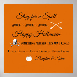 Poster Halloween Sayings