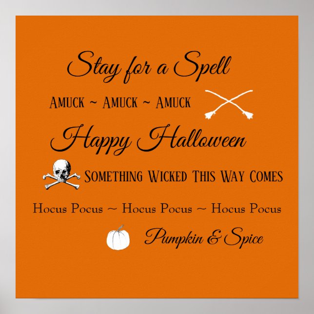 Poster Halloween Sayings (Frente)