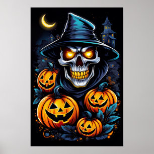 Poster Halloween se emociona com este esqueleto de olhos 