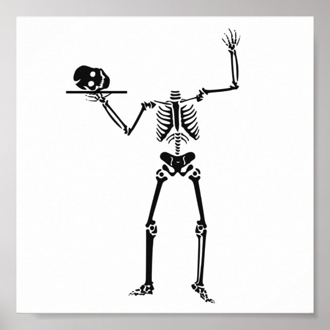 Pôster Halloween Skeleton (Frente)