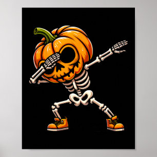 Poster Halloween Skeleton Boys Trick Treat Engraçado Pump