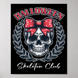 Poster Halloween Skeleton Club