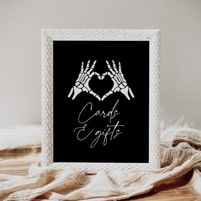 Poster Halloween Skeleton Mãos Cartões de Chá e Presentes (Criador carregado)