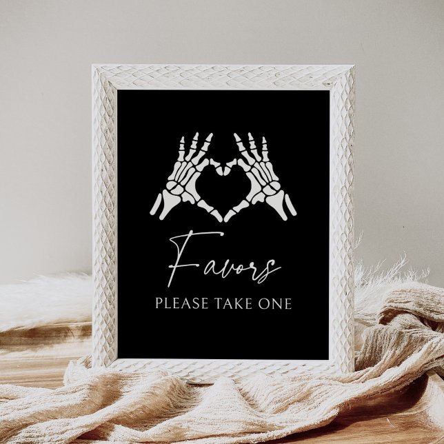 Poster Halloween Skeleton Mãos Chá de fraldas Favoritos S (Criador carregado)