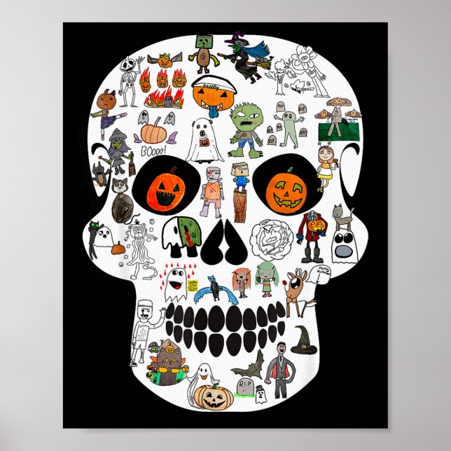 Poster Halloween Skull 2025  (Frente)