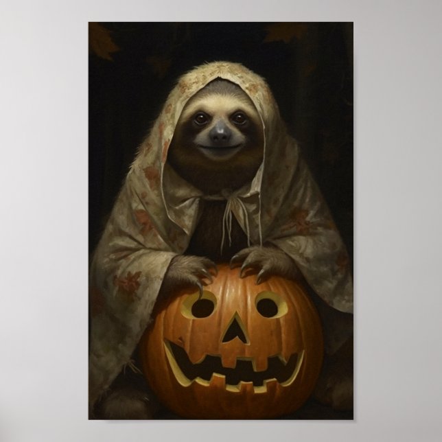 Poster Halloween Sloth (Frente)