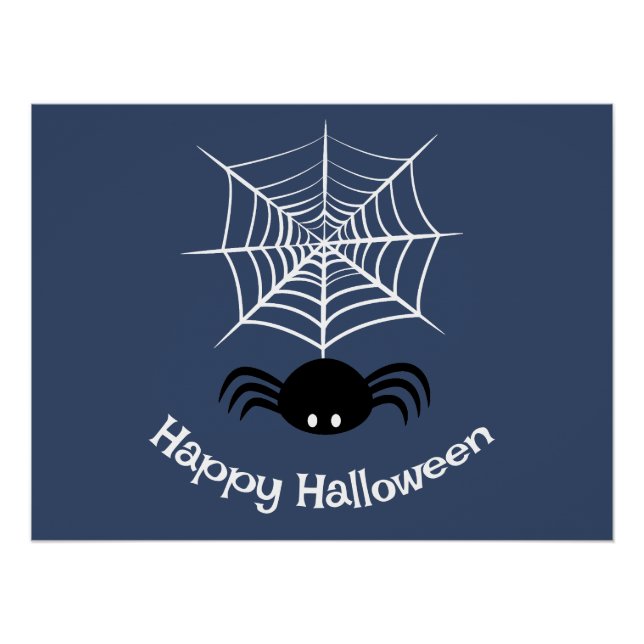 Pôster Halloween Spider Web (Frente)