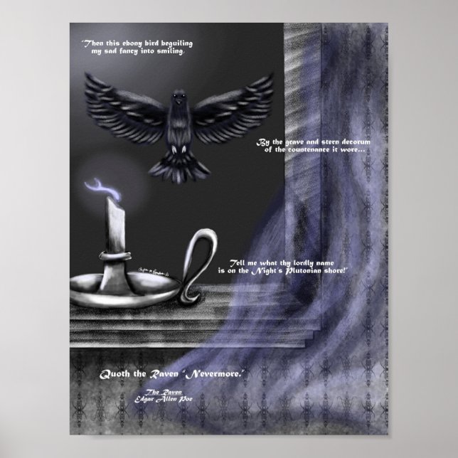 Poster Halloween The Raven Art Print (Frente)