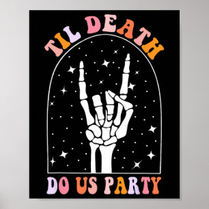 Poster Halloween Til Death Do U Party Retro Chelorette M