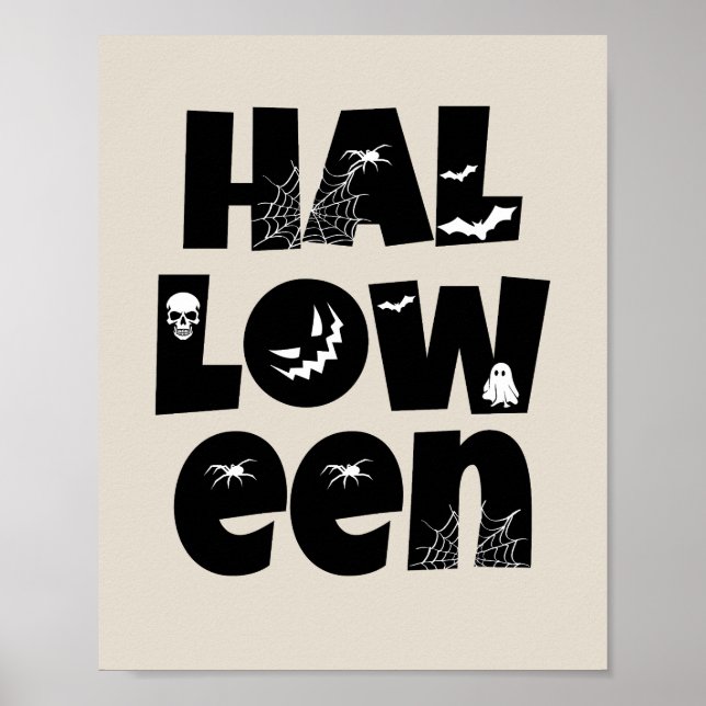 Poster Halloween Typography (Frente)