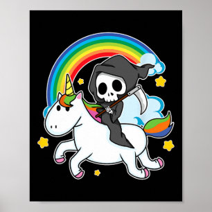 Poster Halloween Unicorn Costume Grim Reaper Anulador