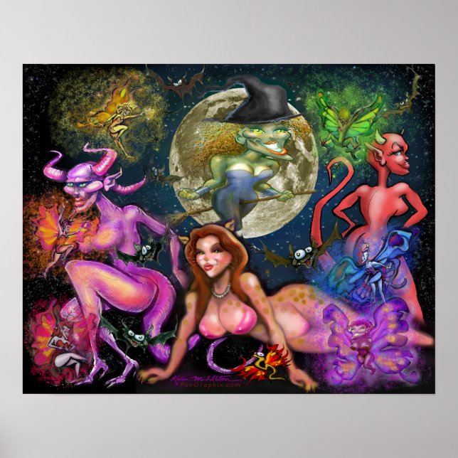 Poster Halloween Vixens (Frente)