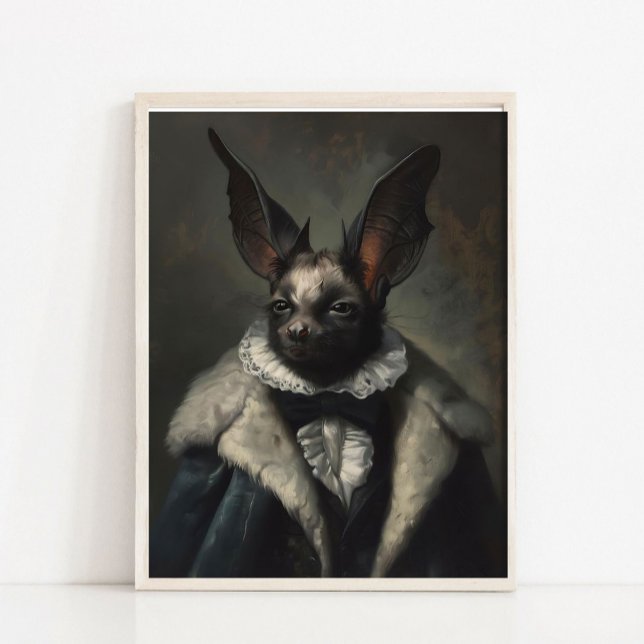 Poster Halloween Wall Art, Halloween Bat Vintage Print,  (Criador carregado)