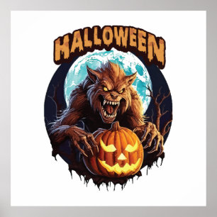 Poster Halloween Werewolf