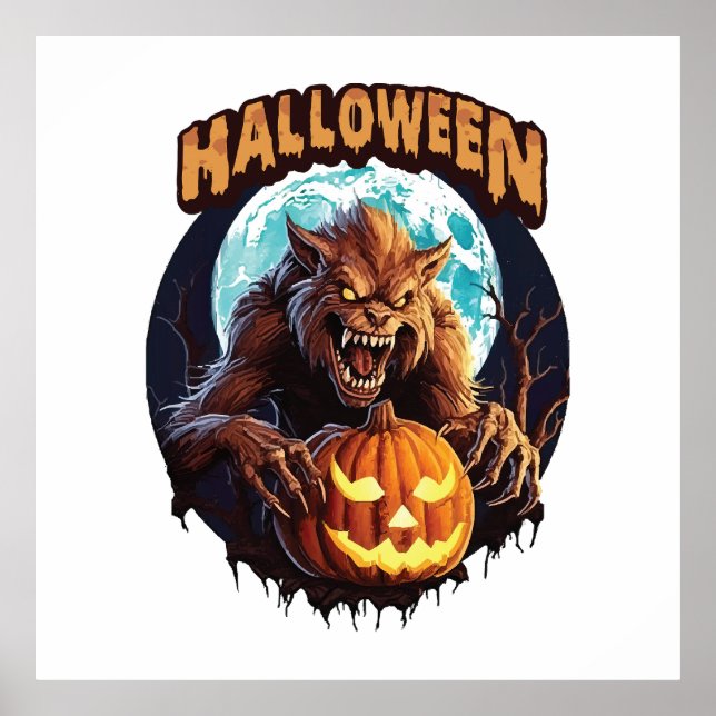 Poster Halloween Werewolf (Frente)