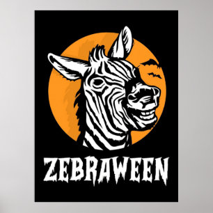 Poster Halloween Zebra