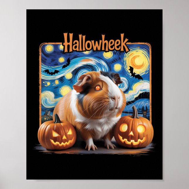 Poster Hallowheek Guinea G Halloween Art  (Frente)