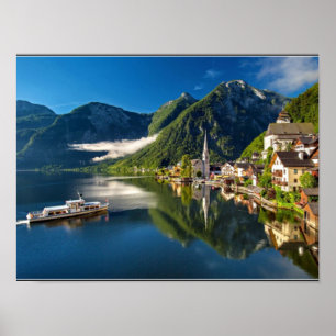 Poster Hallstatt, fotografia cênica da Áustria