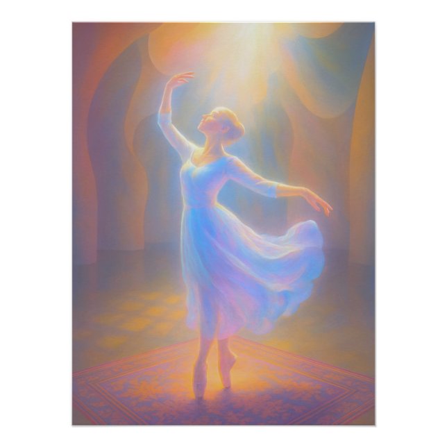 Pôster Halo Pointe: Ätherische Ballet Eleganz in Bewegung (Frente)