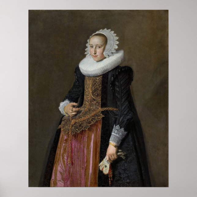 Poster Hals - Retrato De Aletta Hanemans Mauritshuis (Frente)