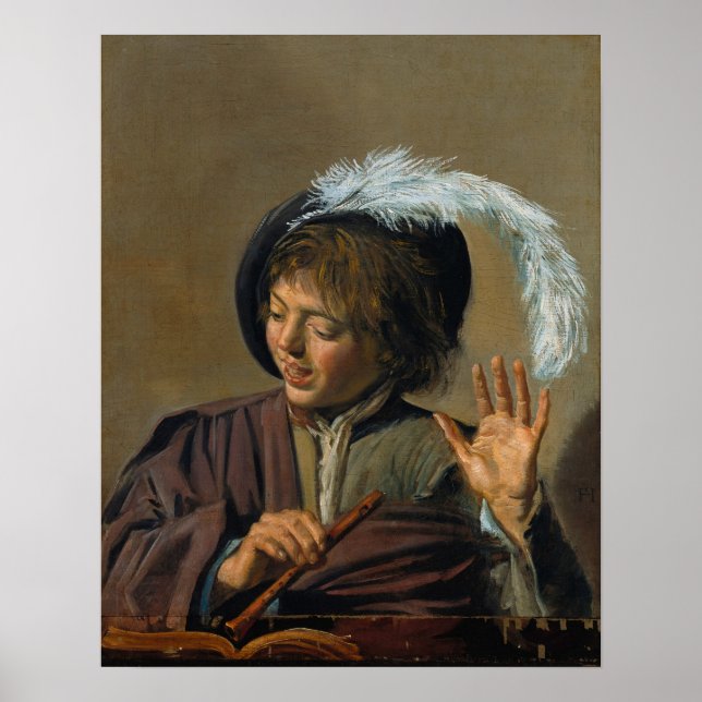 Poster Hals - Singing Boy With Flute (Frente)