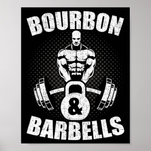 Poster Halteres Bourbon Fitness Musculação Levantamento d