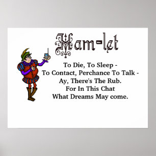 Pôster Ham Radio Hamlet "Morrer Para Dormir" Cotação Post