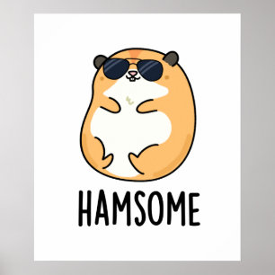 Poster Ham, um Engraçado Belo Hamster