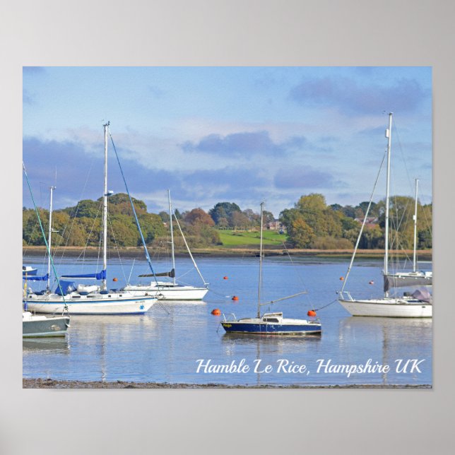 Poster Hamble Le Rice Waters Edge Hampshire (Frente)