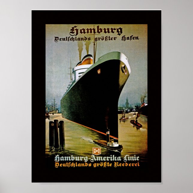 Poster Hamburg-Amerika Line (Frente)