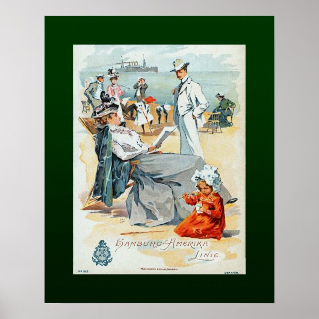 Pôster Hamburg-Amerika Lines~SS Victoria Luise~Crianças~ (Frente)