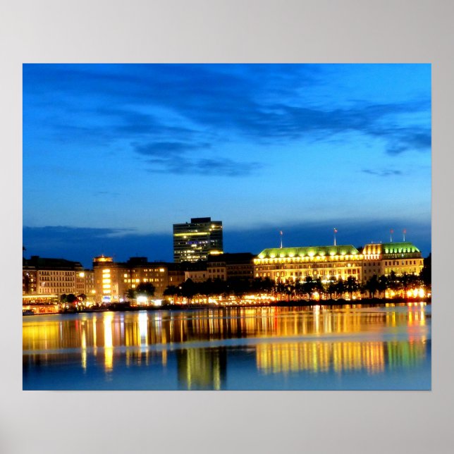 Poster Hamburg Harbor Hafen Alemanha Alster (Frente)