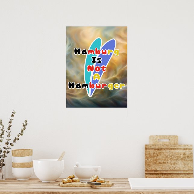 Poster Hamburg Is Not A Hamburger (Cozinha)