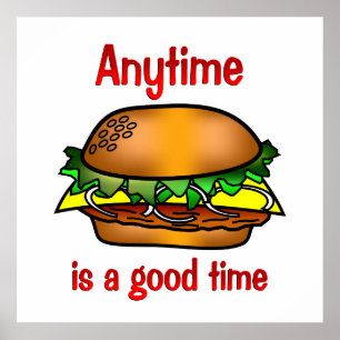 Pôster Hamburger a qualquer momento