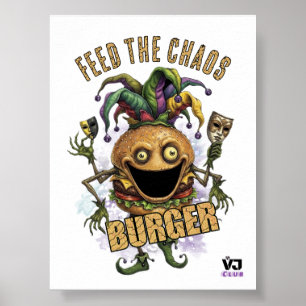 Poster Hamburger amigo palhaço vazio branco
