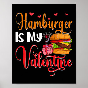 Poster Hamburger É Meu Namorado Comida Cute Amante Do Dia
