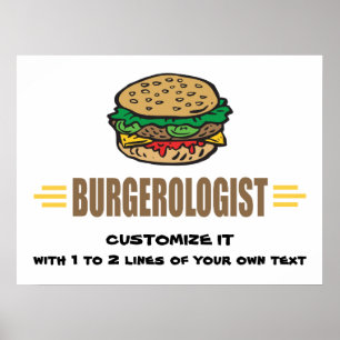 Poster Hamburger Engraçado