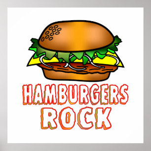 Pôster Hamburgers Rock