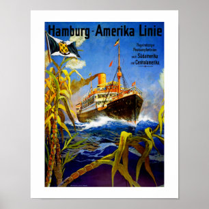 Poster Hamburgo América a Ámérica do Sul