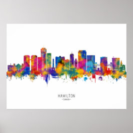 Poster Hamilton Canada Skyline