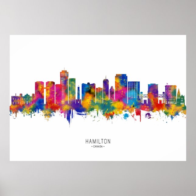 Poster Hamilton Canada Skyline (Frente)