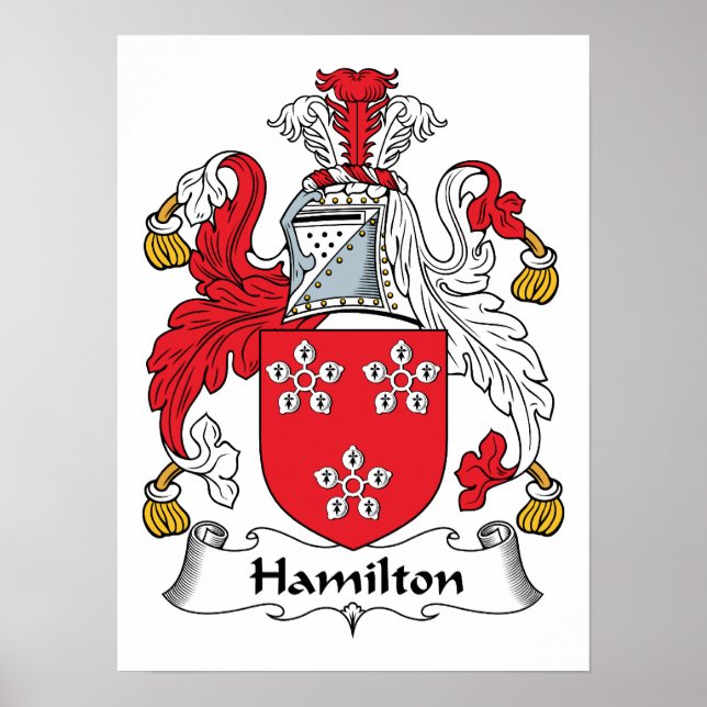 Pôster Hamilton Family Crest (Frente)