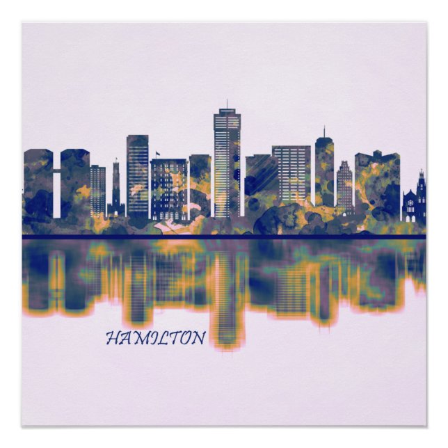 Pôster Hamilton Skyline (Frente)